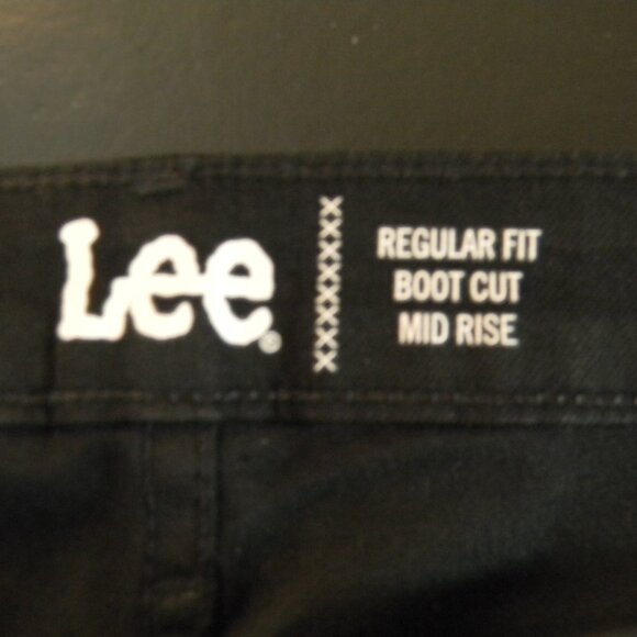 Lee Black Jeans Boot Cut Mid Rise Plus Size 24 Bootcut Stretch NWT - Picture 6 of 6